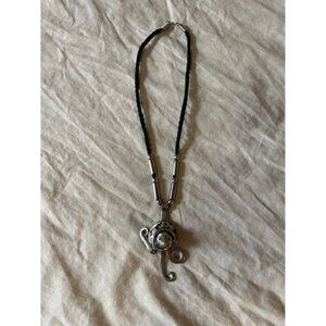 Artisan Seashell Necklace – Fork Setting Pendant Unique Handmade Jewelry